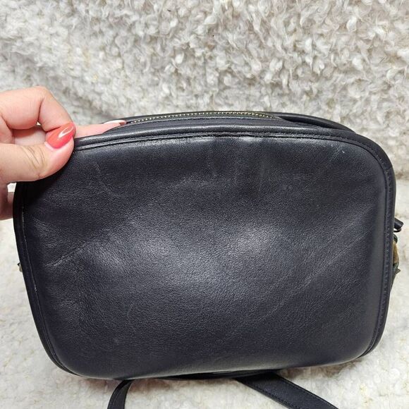 Vintage Coach Lewiston Dark Blue Made in USA Leather Bag‎ - Picture 3 of 13